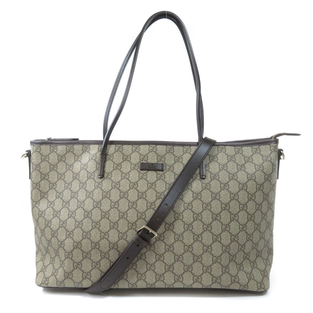 Gucci Brown Tote Supreme GG Canvas beige canvas Bag monogram - Picture 11 of 11